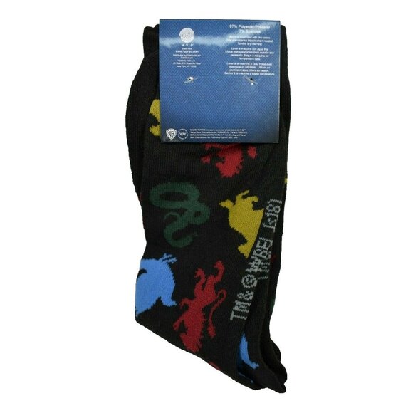 Mens 6 to 12 Harry Potter Sorting Hat Hogwarts School Crew Socks (Loot Crate) - Picture 2 of 2